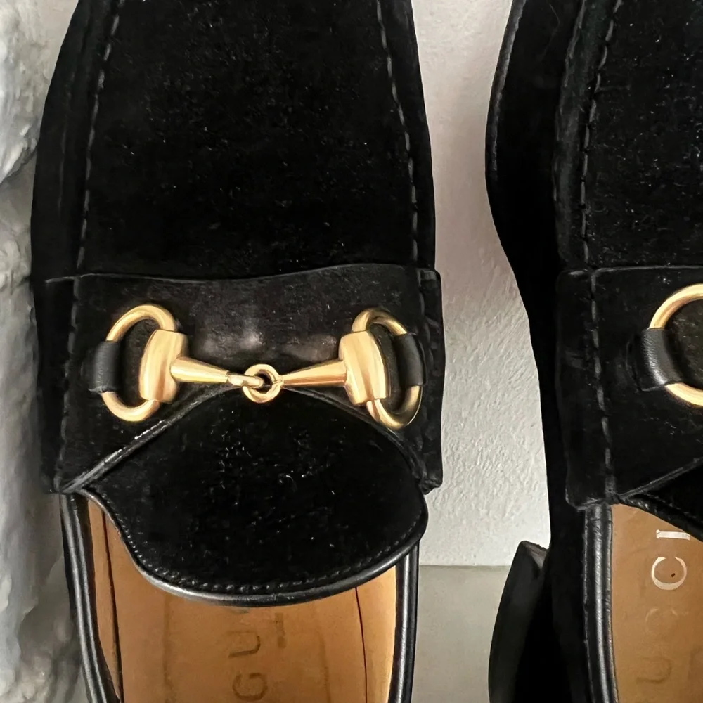 Gucci Authentic Horsebit Suede Loafer